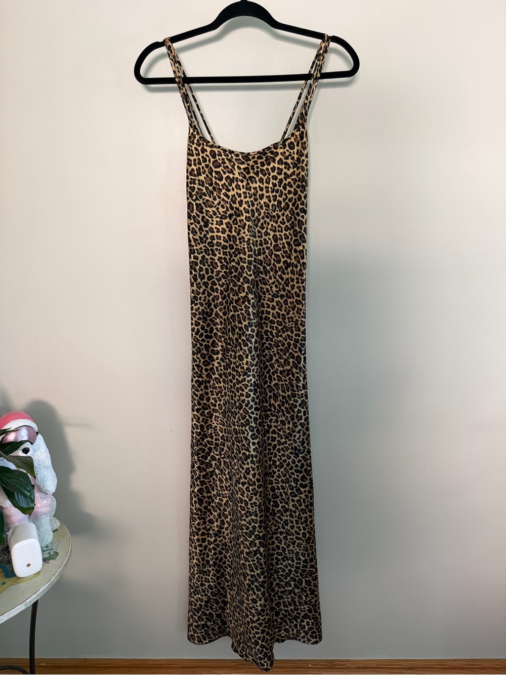 Victoria's Secret 1999 Leopard Slip Maxi Dress - Black & Tan - Picture 3 of 12